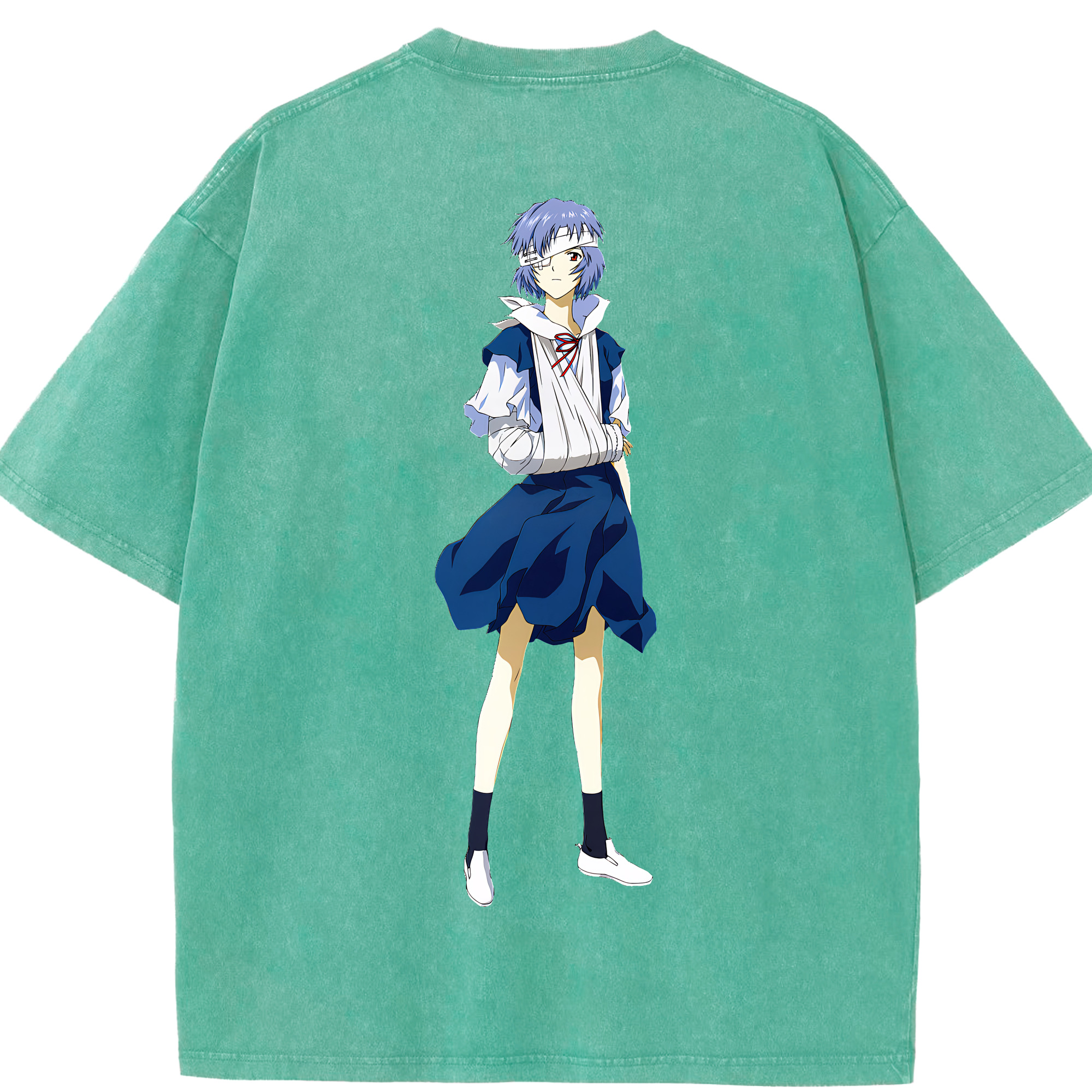 （画像用） EVA 新世紀エヴァンゲリオン 綿100% ヴィンテージ風 半袖Tシャツ（背面プリント）